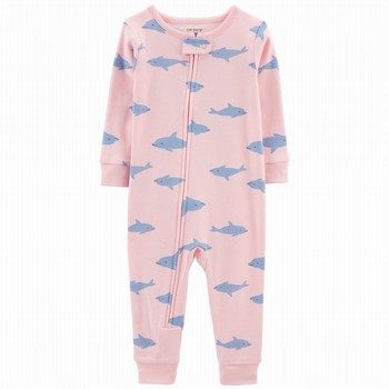 Whale Snug Fit Cotton Footless One Piece Pjs