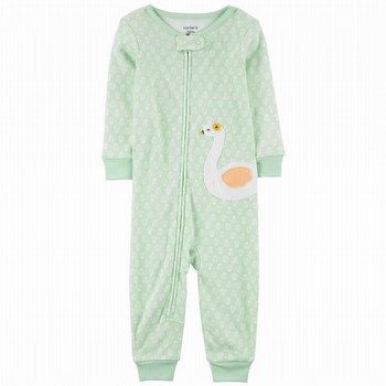 Swan Cotton Footless One Piece PJs
