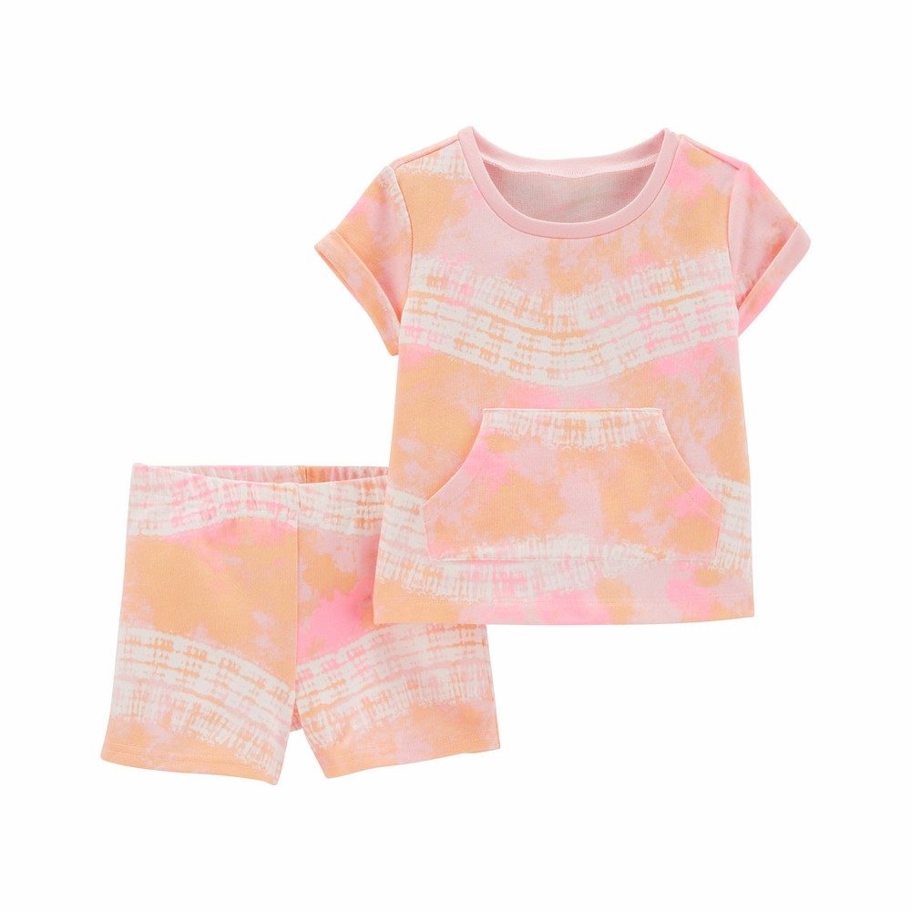 Carter's 2-Piece Tie-Dye French Terry Tee & Short Set | Toddler Girl