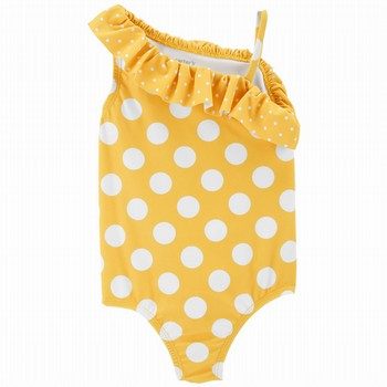 1-Piece Polka Dot Ruffle Swimsuit