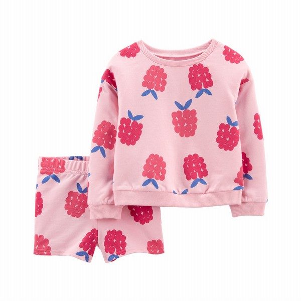Carter's 2-Piece Raspberry Sweater & Short Set | Toddler Girl