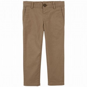 Flat-Front Chino Pants