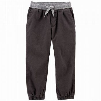 Stretch Canvas Pull-On Joggers