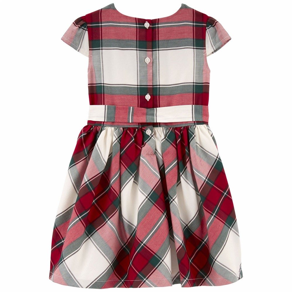 Carter's Plaid Sateen Dress | Toddler Girl