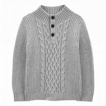 Cable Knit Mock Neck Pullover Sweater