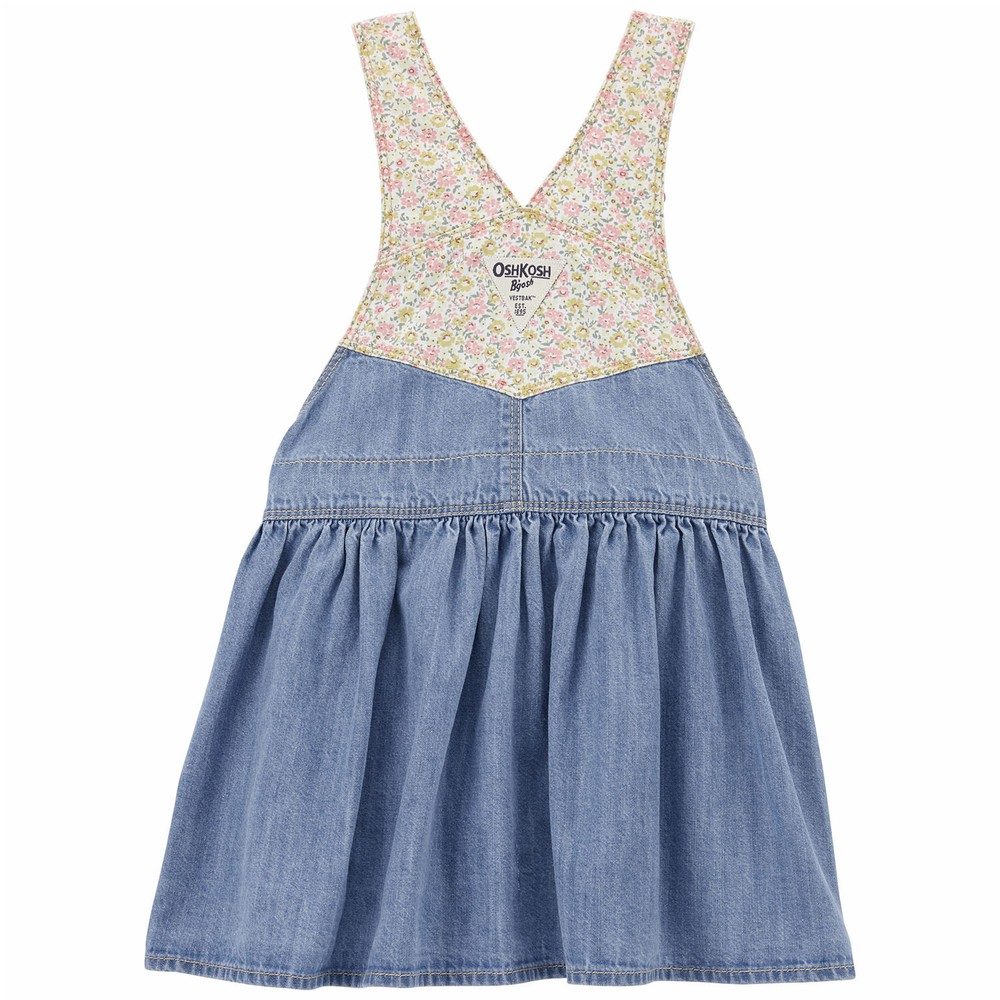 OshKosh B'gosh Floral & Denim Jumper Dress | Toddler Girl