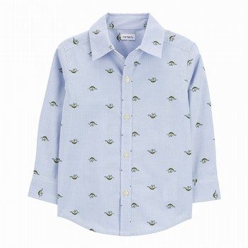 Dinosaur Button-Front Shirt