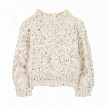 Cable Knit Confetti Pullover Sweater