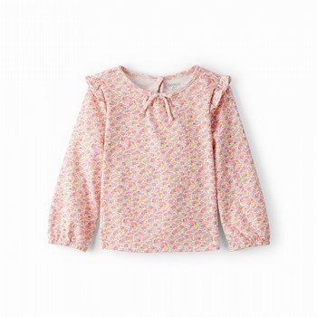 Floral Print Long-Sleeve Fashion Top
