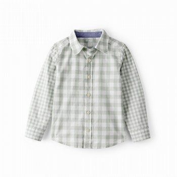 Long-Sleeve Plaid Button Down Shirt