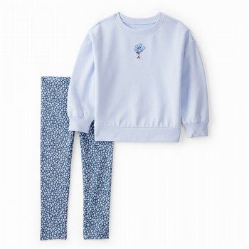 2-Piece Floral French Terry Sweatshirt & Pant Set