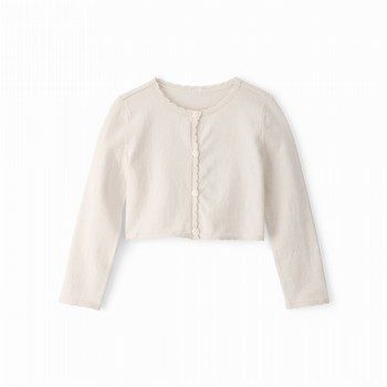 Pointelle Cardigan Sweater - Cream