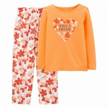 2-Piece Floral Loose Fit Polyester PJs
