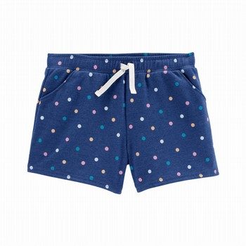 Polka Dot Pull-On French Terry Shorts