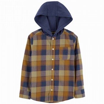 Hooded Button-Front Shirt