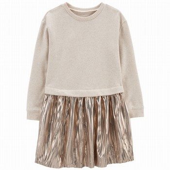 2-in-1 Fleece & Shimmer Jumper & Skirt Dress
