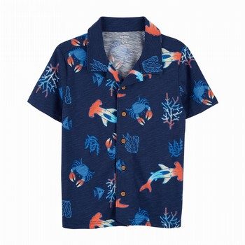 Sea Creatures Button-Front Shirt