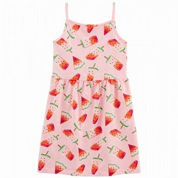 Watermelon Popsicle Jersey Tank Dress