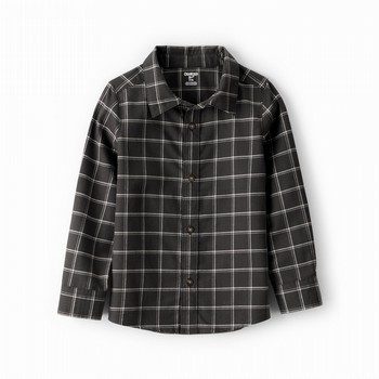 Plaid Cotton Long Sleeve Button-Down Shirt