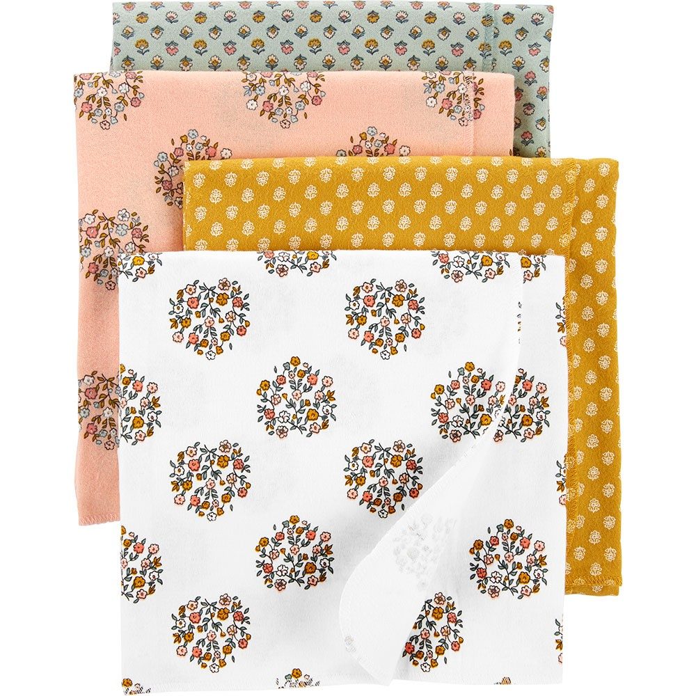 Carters 4 Pack Receiving Blankets Baby Girl