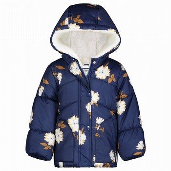 Floral Sherpa Lined Insulated Puffer