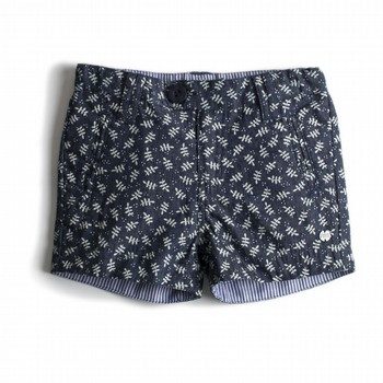 Floral Print Denim Short