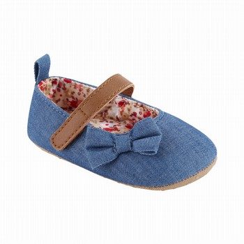 Chambray Mary Jane Baby Shoes
