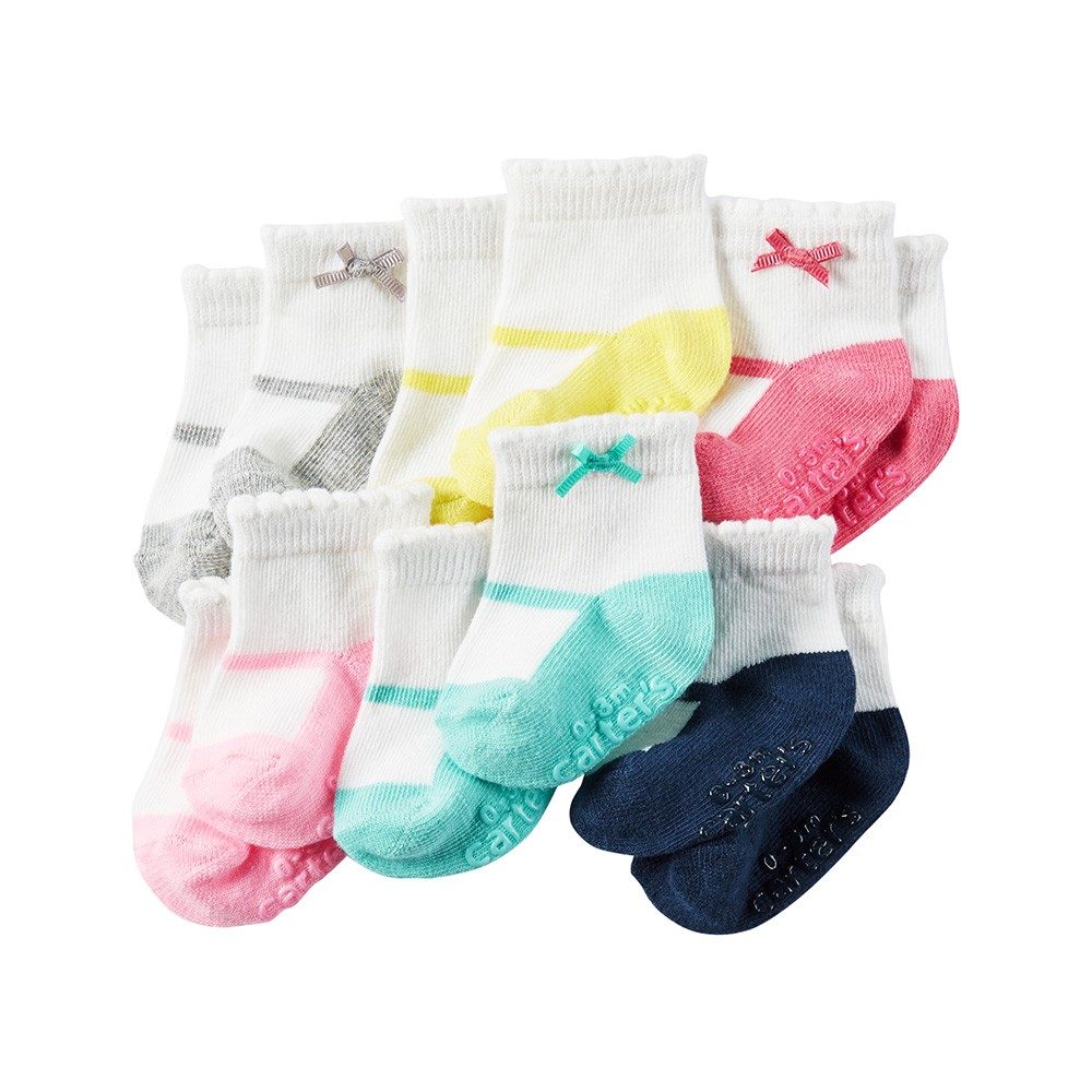 Carter's 6-Pack Mary-Jane Socks | Baby Girl